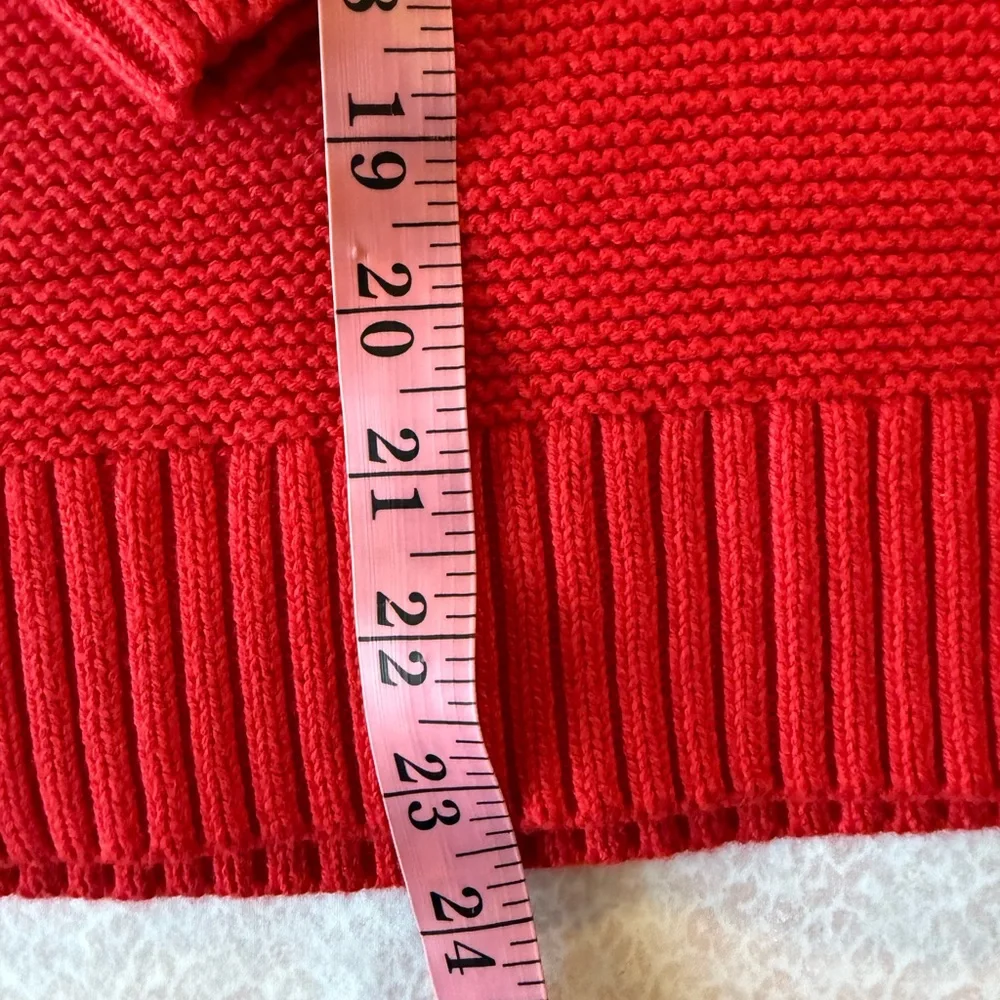 J. Crew Vibrant Red Crew Neck Sweater